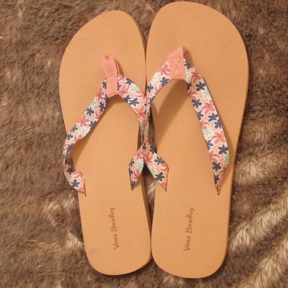 Vera Bradley Floral Sandals - Pink and Blue